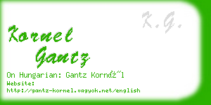 kornel gantz business card
